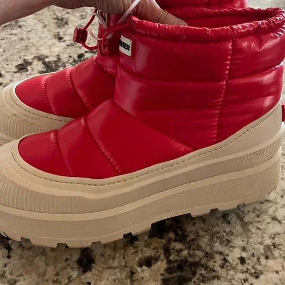 Hunter AMBLE RED PLATFORM INSULATED BOOTS US 9 $190 - Picture 2 of 9